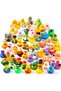 30 Pcs Rubber Ducks, Assortment Mini Rubber Duckie Toys with Mesh Carry Bag for Kids Baby Bath Shower Toys, Birthday Gifts, Summer Beach Pool Activity, Carnival, Holiday Party Favors