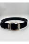 Black & Suede/Double Buckle Women's Belt, Jacket Belt, Trouser Belt, Dress Belt. - 2