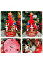 Luxury Wooden Musical Music Box Rotating Pine Tree Gift Decoration Christmas Fancy Tree Red
