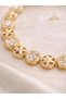 Women's Premium Steel Bracelet Gold Color Star and Stone Embroidered Stylish Series - 4