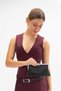 Renira Women's Evening Dress Handbag Black Satin