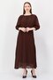 Women Pleated Maxi Dress, Dark Brown