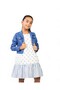 Girls' Linen Bolero Suspender Linen Dress, 6-7-8-9-10 Years Old Dress and Bolero 2-Piece Set - 2