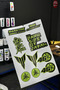 Mt Neon Green A4 Sticker Pack for Motorcycle and Helmet (9 Pieces Stickers)