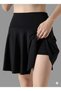 Black Women's High Waist Skirt with Shorts & Sports Skirt Stretchy Fabric
