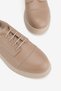 WOMEN'S BEIGE GENUINE NATURAL LEATHER LACE-UP OXFORD SHOES - 2
