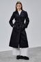 Victoria Black Belted Regular Trench Coat - 2