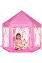 Pink Polka Dot Kids Play Tent Castle Style with Net Curtains