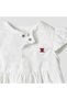 Girls Dress with Schiffli Texture - Cotton - Cap Sleeves - Round Neck - Knee Length - 3