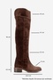 PETYA Brown Suede Genuine Leather Women's Knee-High Boots - 3