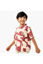 All-Over Print Camp Collar Shirt with Short Sleeves