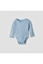 Round Neck Bodysuit with Snap Button Closure - Cotton - Long Sleeves - Set of 3 - 2