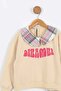 Girl's Plaid Patterned Shorts with Skirt, Collared Sweatshirt, Ages 6-7-8-9-10, 2-Piece Top and Bottom Set - 4