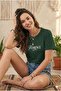 Florence Printed Women's Basic Crew Neck T-Shirt - 2