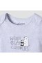 Round Neck Bodysuit with Snap Button Closure - Cotton - Short Sleeves - 3