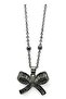 Silver Color Baguette Bow Steel Necklace - 2