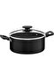 Aluminum Cookware Set with Starflon Excellent Non-Stick Coating, Black, 7 Pieces - 4