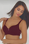 Women's white bra with rubber stripes 7015
