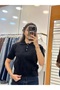 Stone Button Polo Neck Short Sleeve Knitwear