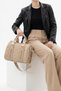 Women's Special Design Diamond Patterned Stylish Zippered Hand and Shoulder Bag - 4