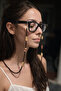 Real Natural Stone Citrine Stone and Agate Stone Glasses Rope Eyewear Accessory