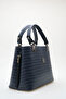 Women's Special Design Textured Hand and Shoulder Bag - 2
