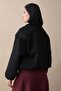 Short Cashmere Bomber Black Jacket - 2
