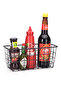 Square Stainless Steel Fruit Basket 35cm Modern Mesh Kitchen Countertop Organizer Silver,BB2680 - 5