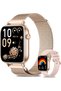 Smart Watch for Women(Answer/Make Calls), 1.83" Smartwatch with Heart Rate/SpO2/Sleep Monitor, 100+ Sport Modes, IP68 Waterproof Fitness Watches for Android & iPhone, 2 Bands, Rose Gold