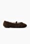 Patrun Rabbit Curly Fur Ballerina Ballet Shoes - 4