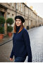 Women's Black Stone Detailed Beret |   Stylish Winter Accessory - 3