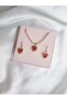 Royal Heart Choker Necklace and Earring Set - Gold Color