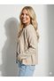 Women's V-Neck Soft Textured Italian Cut Pearl Daisy Button Pocket Detail Knitwear Cardigan 2444 - 3