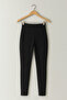 Interlock Fabric High Waist Shaping / Sculpting Sports Leggings Black - 4