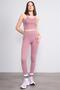 Dusty Rose Women's Athlete Bustier and Leggings Two-Piece Set