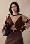 Baklava Pattern Knitwear Brown Tunic - 5