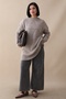 Embossed Striped Pattern Mink Knitwear Tunic - 5