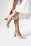 Stiletto New Season Mesh Bead Knitted White Skin Heel Height 9 cm Thick Heel - 4