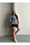 Women's Report Fabric Long Sleeve Crew Neck Side Slit Tunic