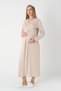 Jacquard Lace Maternity Nightgown and Striped Maternity Dress Set |   Set of 2 with Breastfeeding Feature - 5