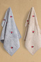 Lina 6-Piece 30X50, 100% Cotton Bamboo, Embroidered Kitchen & Hand Towel Set – Soft, Absorbent and Durable - 5