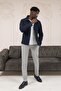 Regular Fit Shirt Collar Half Lined Side Pocket Spring Jacket - 4