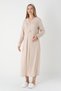 Jacquard Lace Maternity Nightgown and Striped Maternity Dress Set |   Set of 2 with Breastfeeding Feature - 4