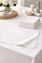 Checked Saten Tablecloth White 100% Cotton Without Napkin - 4