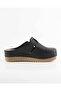 Women's Black Buckled Clog Slippers Closed Toe Perforated Comfortable Sole Daily Work Slipper - 5