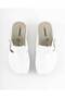 Women's White Sabo Slippers with Buckle, Closed Toe, Perforated, Comfortable Sole, Daily Work Slippers - 6