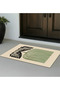 Green Large Floral Digital Print Door Mat