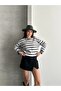 Women's Report Fabric Long Sleeve Crew Neck Side Slit Tunic - 7