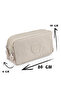 Krinkıl / Klinkır Waterproof 2 Compartment Mobile Phone Hand School Makeup Bag Wallet Pen Holder Beige K003 - 2