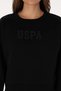 Kadın Siyah Bisiklet Yaka Basic Sweatshirt - 6